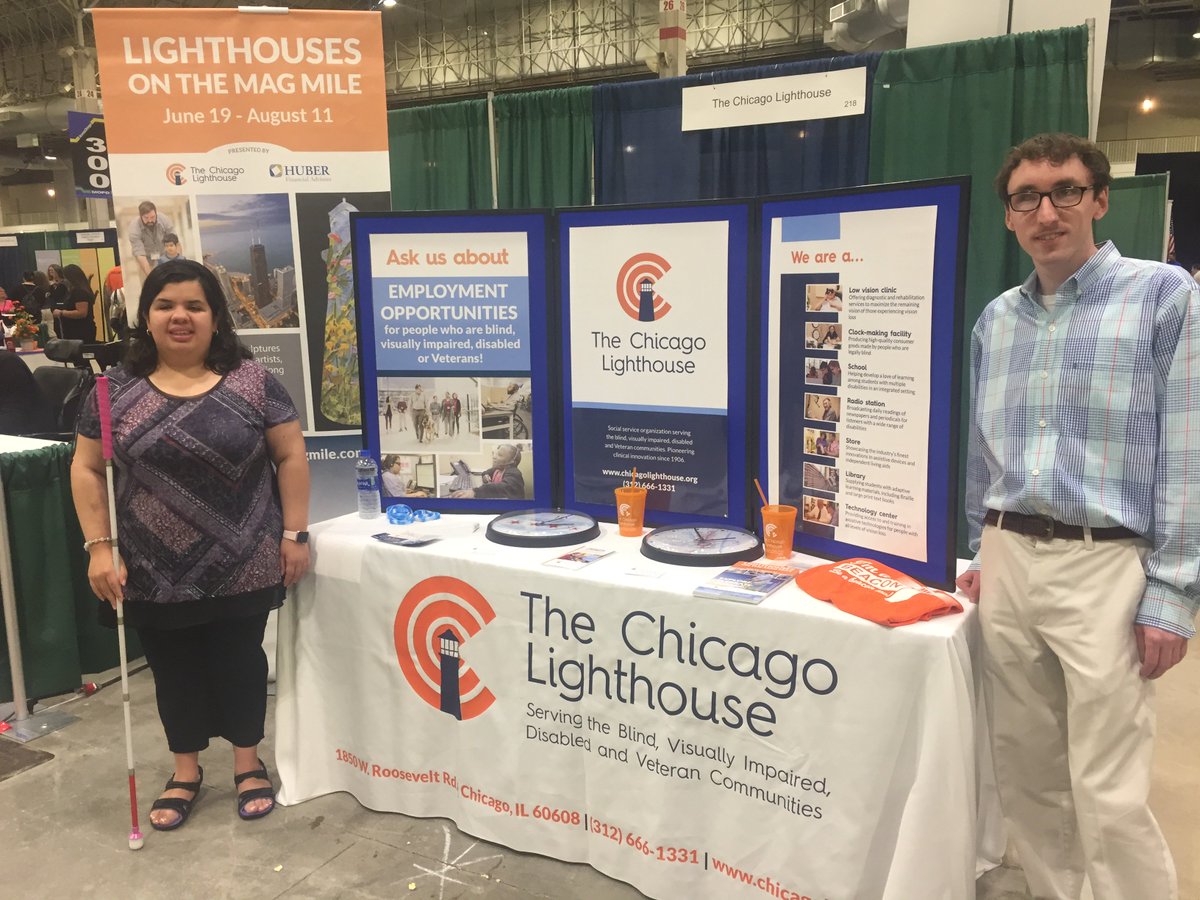 ChiLighthouse's tweet photo. Going to #AccessChicago today at Navy Pier? Visit us at Table 218 in Festival Hall B to learn more about our programs, including Employment Services, check out our fashion clocks, and receive information about or Lighthouses on The Mag Mile Public Art Display! https://t.co/UmZko8VSEb