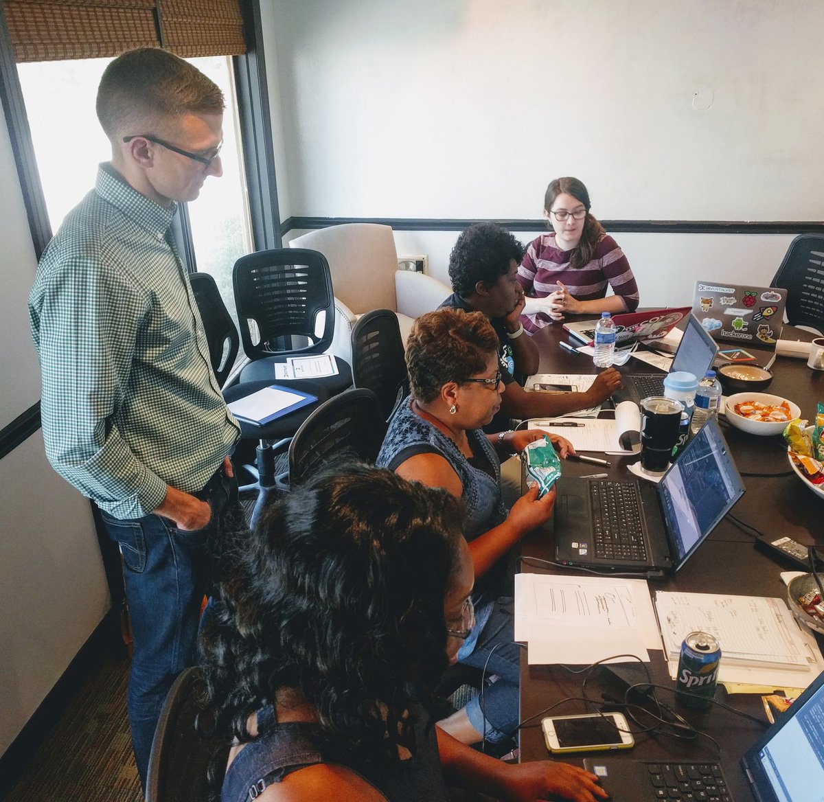 DevCatalyst_CO's tweet image. Learning the basics of web development today at our Dev Catalyst educator workshop. Favorite quote of the morning &quot;I DID IT!!!&quot; 👏🎉👩‍💻 #DevCatalyst #learntocode