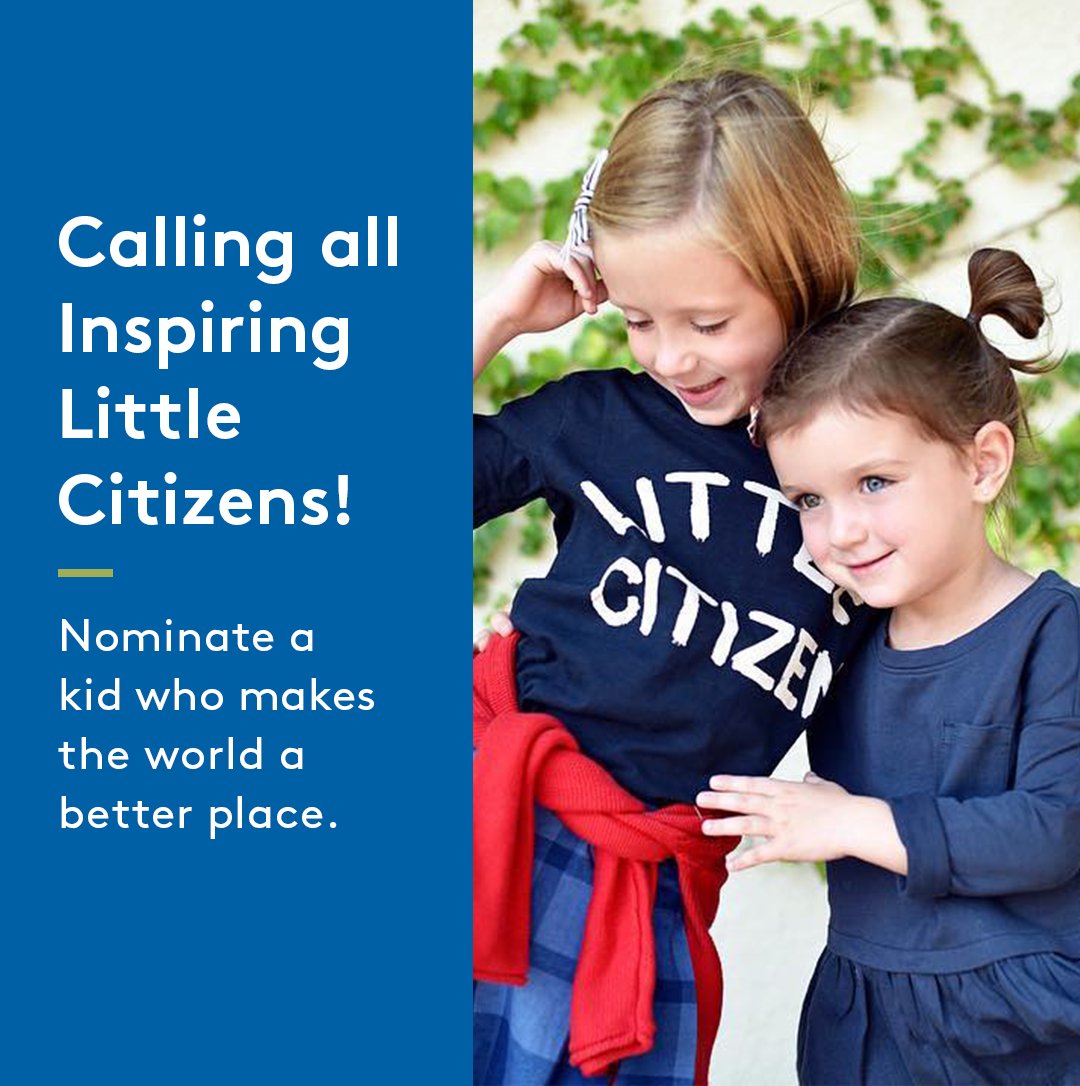 teacollection's tweet image. Little citizens around the world inspire us every day, and we want to meet the ones that inspire you! Now through Sunday, nominate inspiring kiddos you know for a chance to win up to $7,500 toward their charity of choice: bit.ly/2mrikDS