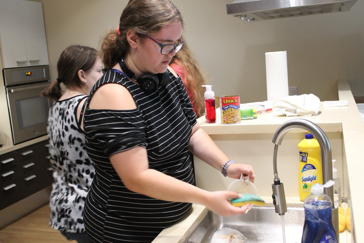 AbilitiesCentre's tweet photo. This morning our EmploymentWorks participants were cooking up a storm! They made delicious sausage pizza egg muffins and Garbanzo Bean Chocolate Cake. Sign up for the fall EmploymentWorks training program before August 17th. To sign up email: cedwards@abilitiescentre.org https://t.co/yyITYPYB9R