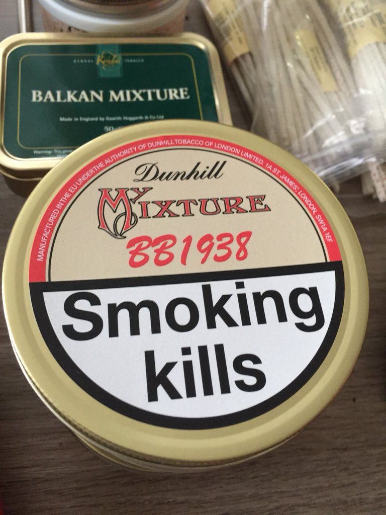 _BrandonNye's tweet photo. @SaTBradley I just got my first batch in the mail of dunhill tins with the warning label lol nothing like a friendly reminder before you enjoy something https://t.co/zFYhQbzv30