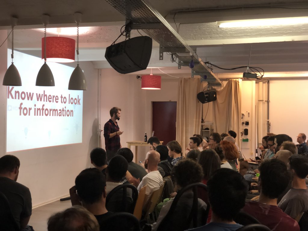radibit's tweet photo. Yeah! Really happy to see so many people tonight at @berlinjs The first talk by @stefanjudis gives us so many nifty web dev learnings π€
#TIL #berlinjs https://t.co/Io3ElFYKoa