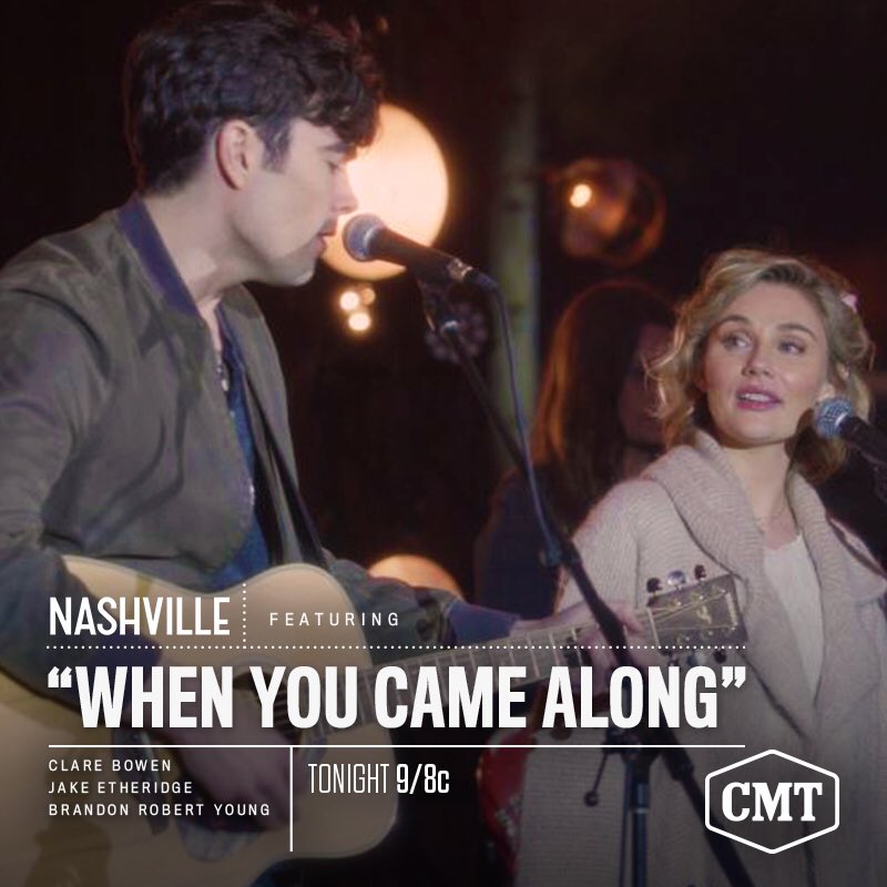 I consider songwriting a privilege &amp; a true pleasure. Thanks to my love <a href="/clarembee/">Clare Bowen</a> &amp; my amigo <a href="/jetheridgemusic/">Jake Etheridge</a> for inviting me in the room, &amp; for singing so beautifully.  Cheers, to the last two episodes of <a href="/NashvilleCMT/">Nashville on CMT</a> “When You Came Along” is here: itunes.apple.com/us/album/when-…