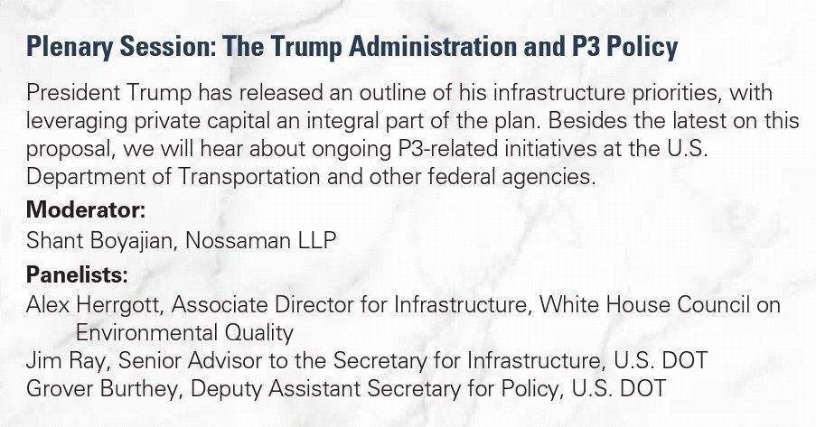 p3_world's tweet photo. The next panel examines the Trump Administration's stance on P3s #artbap3 https://t.co/8M1zAQFit0