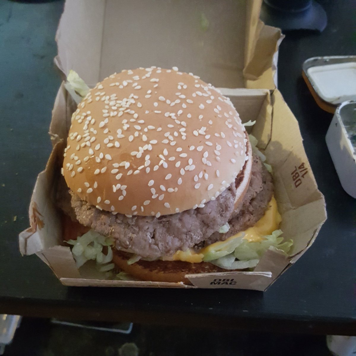 Mass_Law's tweet photo. Thanks @McDonalds for messng up my order again. That's not a quarter pounder and it looks like the box went through the spin cycle. https://t.co/YNFHa4hXcV