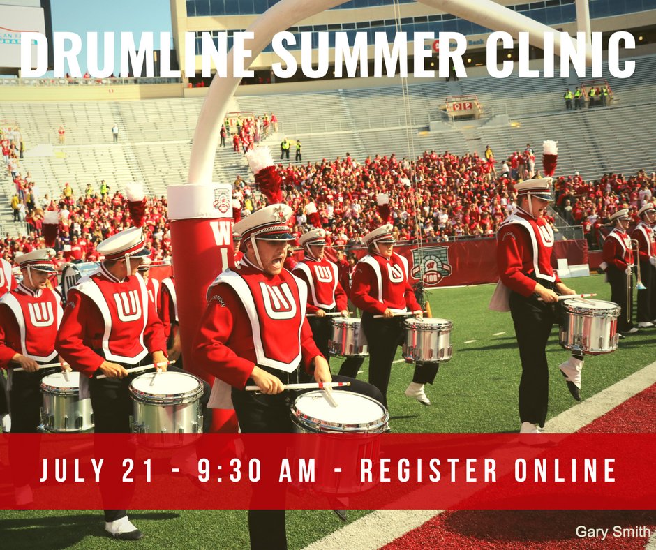 Our next <a href="/Badger_Drumline/">Wisconsin Drumline</a> clinic is only two days away! Click here to sign up, and we will see you this Saturday at 9:30 at the Humanities building, 455 N Park St!