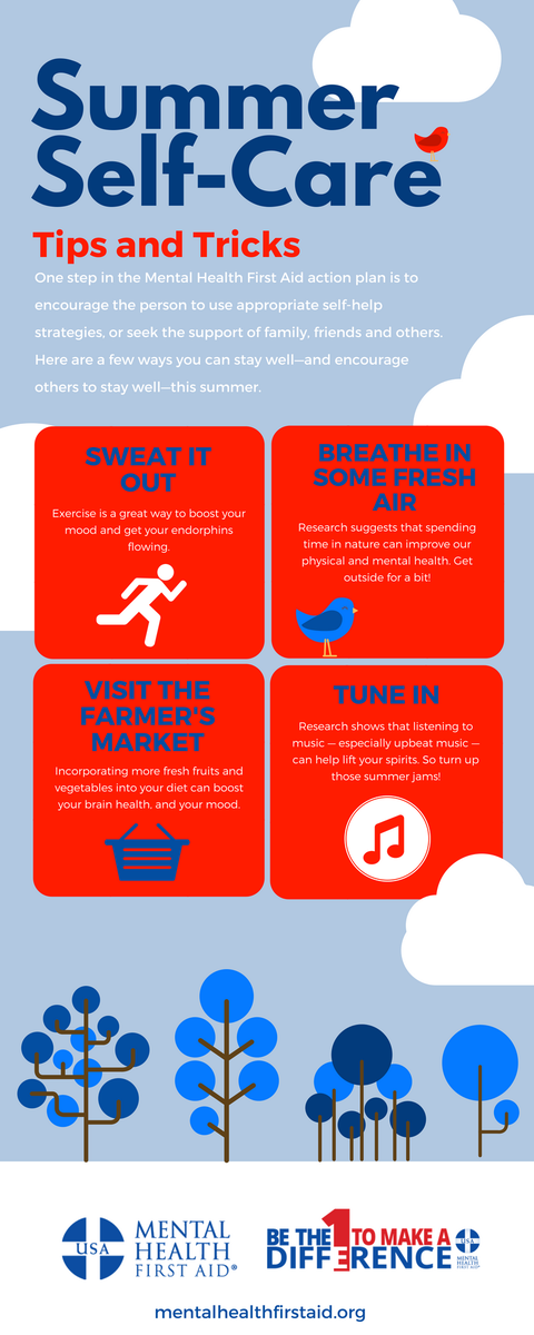 A2: Check out this infographic with a few ideas for summer self-care activities. What are your go-tos? #BeTheDifference