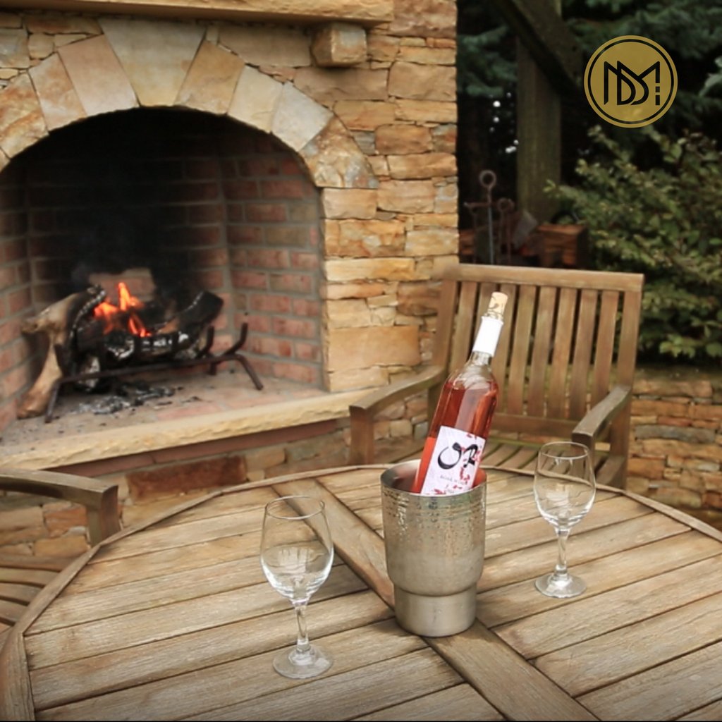 We have an outdoor fireplace where you and that special someone can kickback and relax and sip on some of our new Rosé wine. Take a chance and explore. #Wine #WineTasting #WineLover #Vineyard #Wines #Winery #WineLife #Chardonnay #Rose #Exclusive #DeseoDeMichael #NY #Instawine