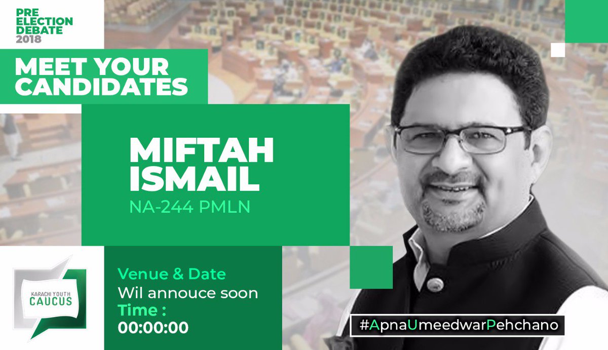 KYCAdvocacy's tweet photo. Are you here to provide us with equal rights, or to engage in reckless banter? 
Moderated by Mubashir Zaidi, get a chance to ask your candidates of NA-244 your questions because you deserve to know everything. 
Venue: PECHS School for Girls
Timing: 12-3pm https://t.co/U9p7M71nwl