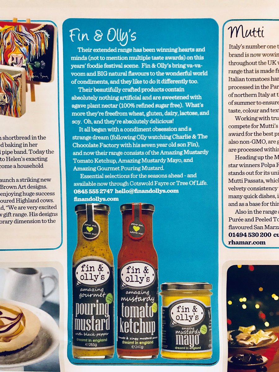 FinAndOllys's tweet photo. We’re in the news! Stock up while stocks last. #natural #glutenfree #refinedsugarfree #yum @cotswoldfayre @TreeofLifeUKLtd https://t.co/lHL2s65MwF