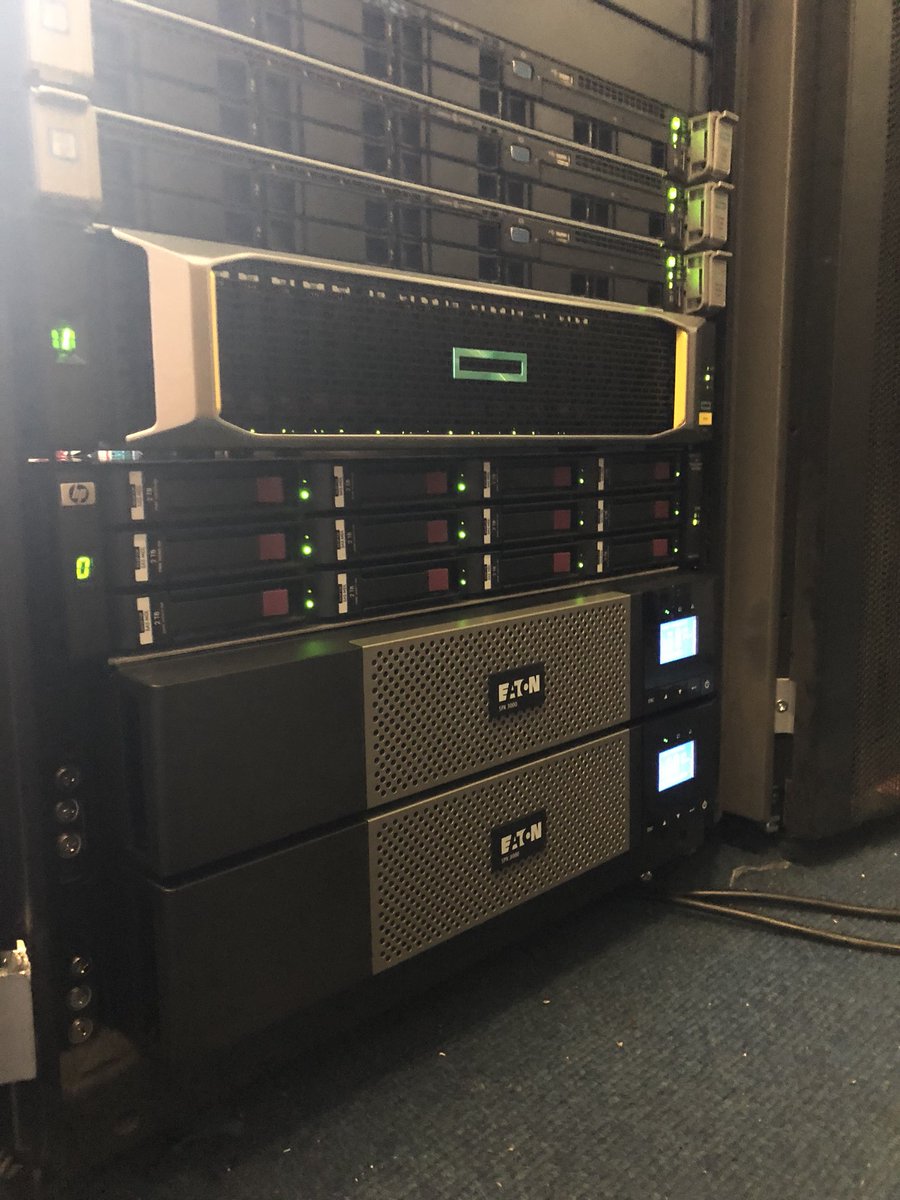 apexns's tweet photo. Server / Storage upgrade in half the rack space. #HPE in #EDUCATION https://t.co/Tqm4XtVT2o