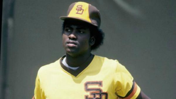 TheSDPadresFan's tweet photo. Today in #Padres History July 19th, 1982: #TonyGwynn doubles off of southpaw Sid Monge for his first major league hit. The 22 year-old rookie outfielder, who will end his Hall of Fame career with 3,141 hits. 
#MrPadre #PadresGOAT #GOAT #5Point5Hole #PadresHallOfFame #CaptainVideo https://t.co/UfVbDDO8l2