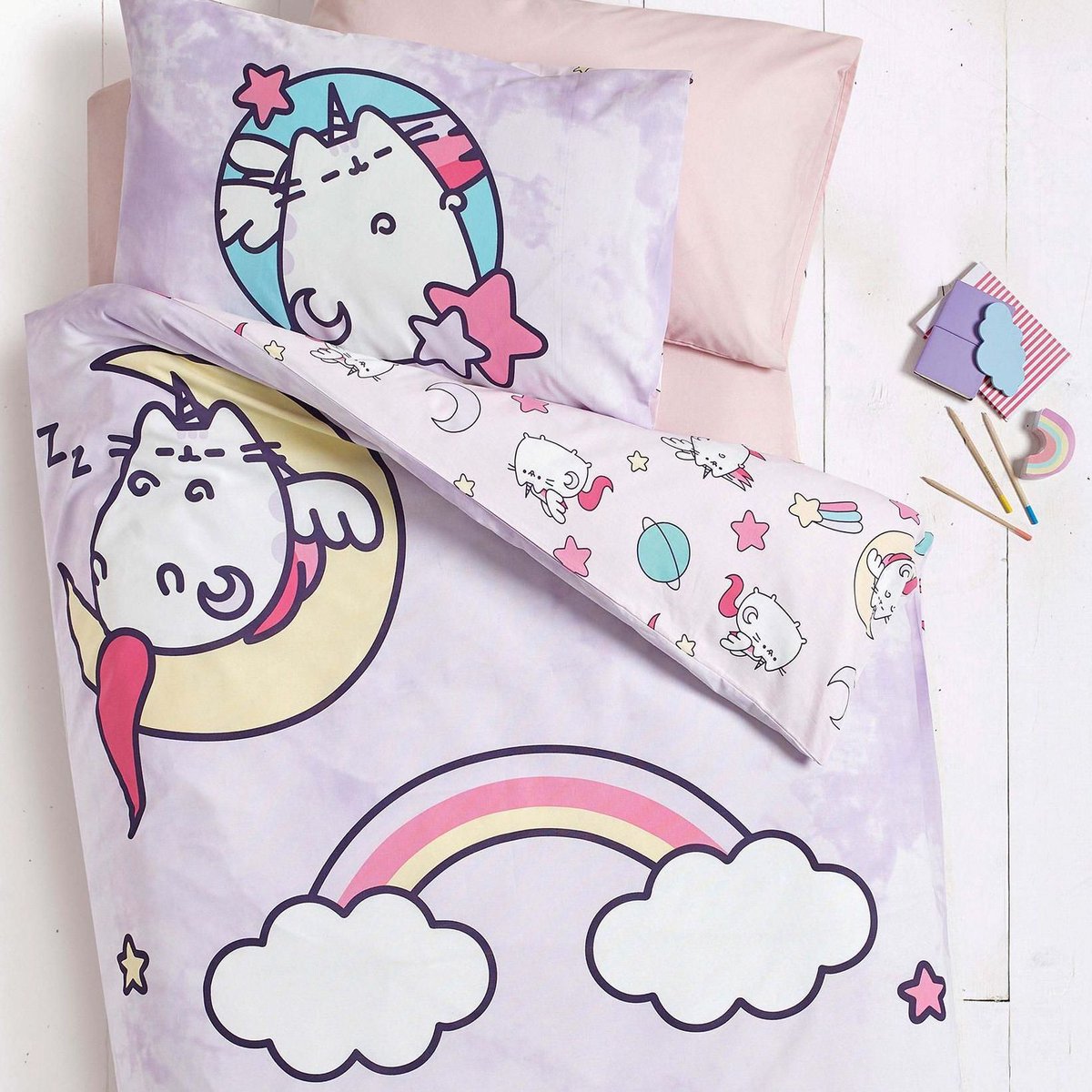 pusheen queen bedding