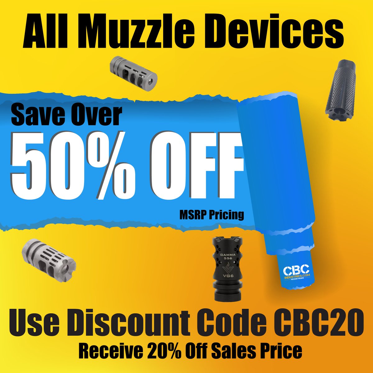 CBCIndustries's tweet photo. Going on now! Don't miss out
https://t.co/9BSFx68OsB
#muzzlebreaks #flashhiders #compensators #muzzledevices #guns #ar15 #molonlabe #pewpew #discountcode #cbcindustries #rifle #arpistol #gunlife #2a #2ndamendment https://t.co/c9lGGqE5tS