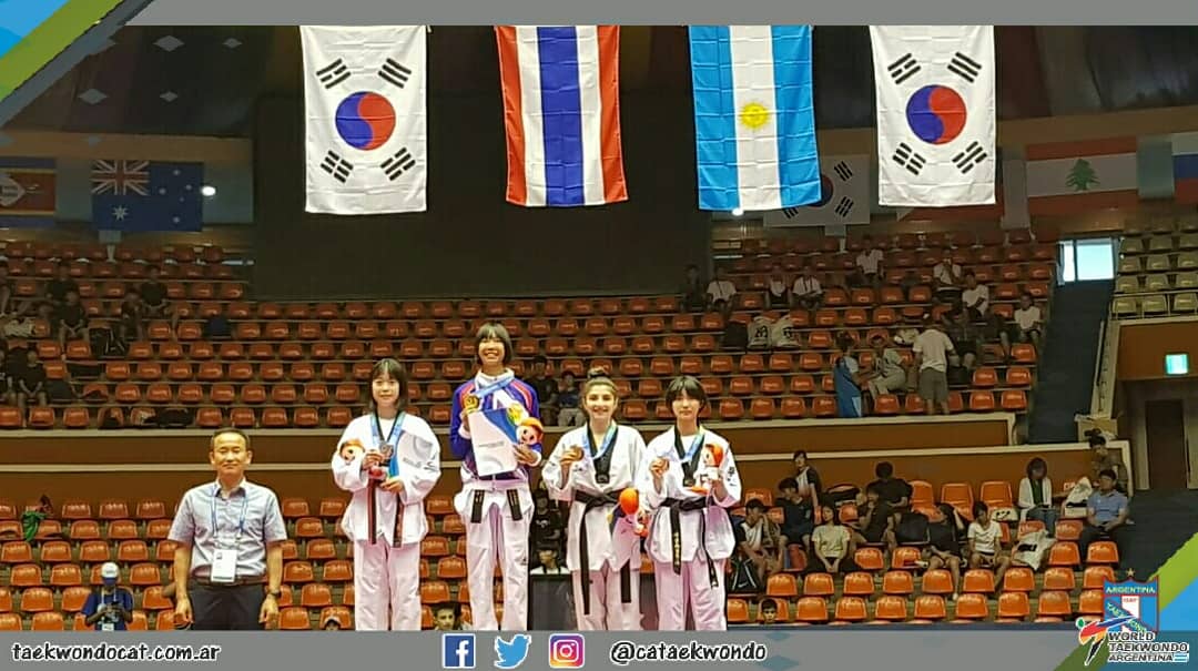 CATaekwondo's tweet photo. #CoreaOpen #G2 Milagros Cali se adjudicó la presea de bronce en la categoría juvenil -44kg. Cali venció en primera ronda a Burlan Rima de Kasajistan y en semi final se midió con su par de Corea Kang Mi-Reu,en un combate ajustado,quien no la dejó avanzar a la rueda final. https://t.co/8YNo3fXvve