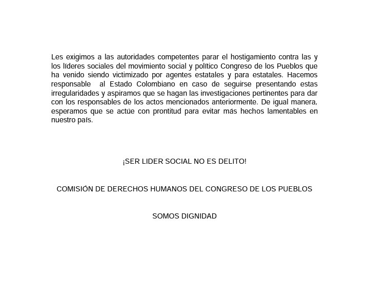 DiegoPintoMi's tweet photo. Denunciamos actos de persecución y hostigamiento a nuestro proceso en Bogotá. Exigimos todas las garantías para ejercer nuestra actividad política y social. #SerLíderSocialNoEsDelito @DefensoriaCol @SomosDef @PGN_COL @FiscaliaCol @CPDHColombia @Ccajar @fundacioncspp https://t.co/sBDYmd3niS