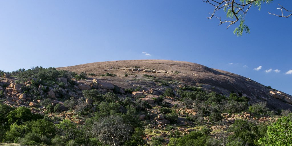 Wide shot of Enchanted Rock