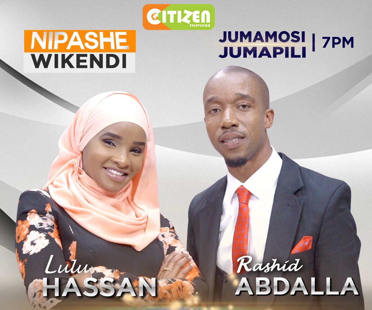 JamilaMohamed's tweet photo. Starting this Sunday, the first ever husband and wife news anchoring team. @LuluHassan @RashidAbdalla on @citizentvkenya https://t.co/xkf6nF1w4K
