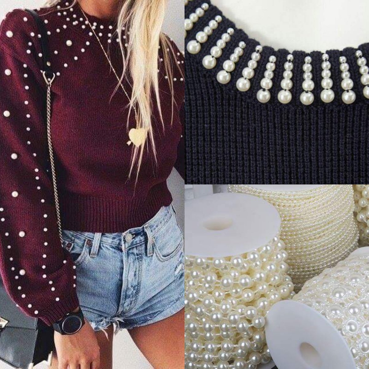 La Retoquería on Twitter: "Tenemos tiras de perlas de diferentes tamaños  para decorar tus suéteres! 😍 https://t.co/6couKkHfZ7" / Twitter