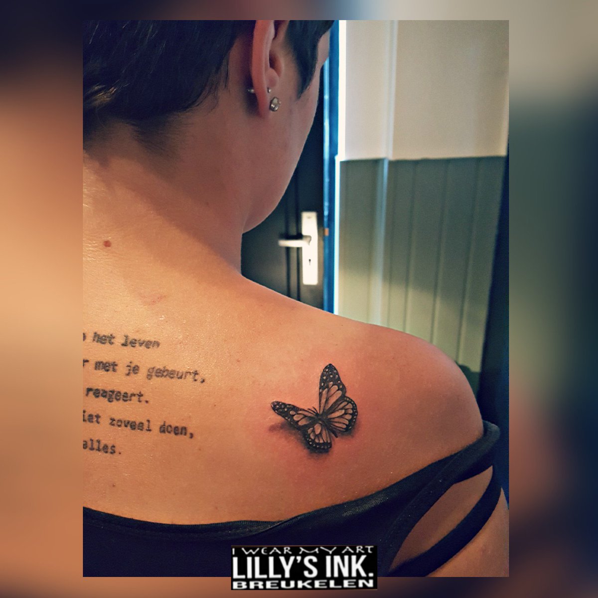 Liliana Lilly's Ink. на Твитеру: "Je zou bijna de vliegenmepper pakken #3d #tattoo #vlinder #breukelen https://t.co/hIdgs0W0Uk" /