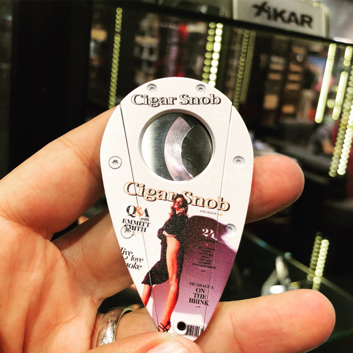 One of the most pleasantly surprising moments of the trade show was walking up to the <a href="/XIKARinc/">Xikar</a> display and seeing a customized Xi1 cutter with the current Cigar Snob cover. Thanks to <a href="/QUALITYIMPORTER/">QUALITY IMPORTERS</a> for making it happen!! #cigarsnoblife #cigars #cutter #xikarforlife