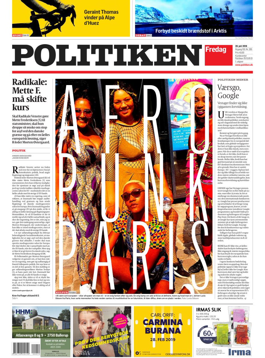 politiken's tweet photo. Skal Radikale Venstre gøre Mette Frederiksen (S) til statsminister, skal hun droppe sit ønske om stop for asyl ved den danske grænse og gå efter en fælles europæisk løsning, siger R-leder Morten Østergaard. #dkpol #tomorrowspaperstoday https://t.co/nAOGzxcm3o