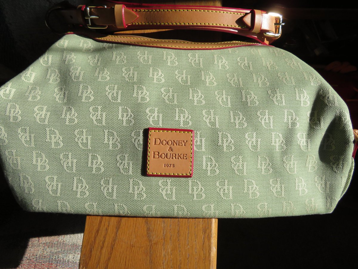 sobertj's tweet photo. Excited to share the latest addition to my #etsy shop: Dooney &amp; Bourke (Used Looks New) Light Green, Brown Canvas Leather Monogrammed Tote and Dustbag https://t.co/YkB5UFZRxU #bagsandpurses #green #brown #dooneyandbourke #canvas #leather #totebag #genuineleather #monog https://t.co/nr08sJ3yY0