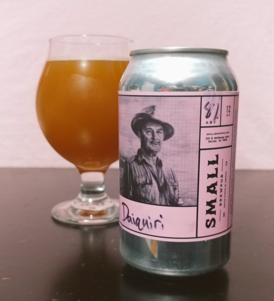 ntx_beer's tweet image. It's #NationalDaiquiriDay y'know. So here's Daiquiri, a #ThrowbackThursday that's not too long ago from @Smallbrewpub. It was the start of their limited-run tiki #beer series. Great by itself, or add rum for even more flavor.