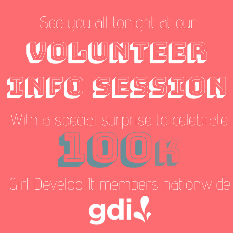 Do you want to get more involved?  Ever thought about becoming a teacher or TA?  Please stop by and join us tonight from 6 - 7:30pm.  We will also be celebrating <a href="/girldevelopit/">Girl Develop It</a> 's milestone of 100K members nationwide 🎂🎉#gdi100k #sandiego #volunteer ow.ly/3Gat50i1Pgm