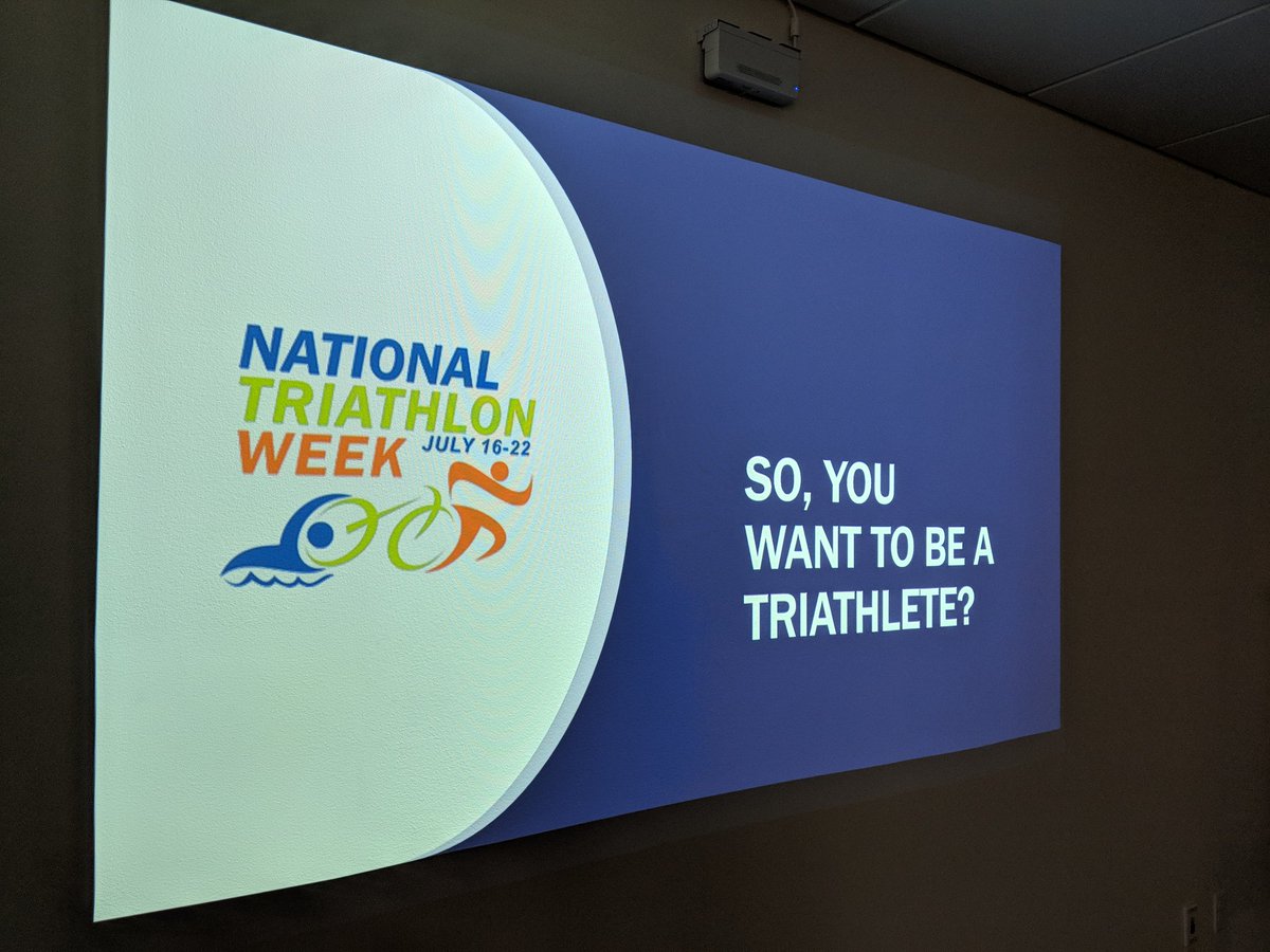 AthenaTri's tweet photo. About to do a presentation at work to try and hook some more new triathletes! #TriWeek https://t.co/evWsNy33nf