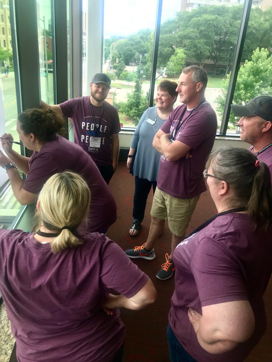 CUNA's tweet photo. @CUNA Management School second year students create their own Empathy Map, putting themselves in the shoes of their potential members. This exercise frequently used by @NCUFoundation helps credit union professionals understand their members day to day life better. #CUNACMS https://t.co/jeOeybUyMI