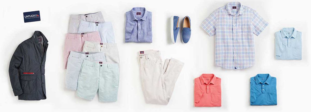 SpringRewards's tweet photo. .@UNTUCKit sells more than just their signature button-down shirts - Spring members can earn cash back on shorts, sportcoats, shoes &amp; more. https://t.co/gTrmbasiJU
