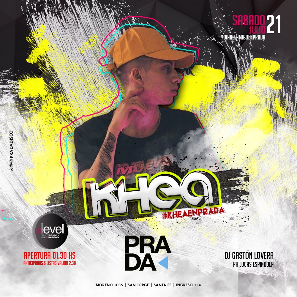 pradadisco's tweet photo. #KHEAenPRADA SAB21 | Amigos ❤
👉Nos vemos tempranito😎
Apertura 01.30 AM
Listas &amp; Anticipadas hasta las 2.30 AM

🎚 Gaston Lovera 📷 Lucas Espindola
@kheayf https://t.co/Nn8ZkLVaT7