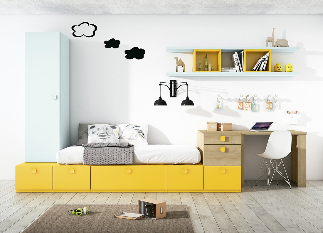 ¿Qué tipo de colorido prefieres para los #muebles de tu hijo/a?
 A) Monocromático, con colorido suave y luminoso. 
B) Con mucho colorido de gran personalidad.