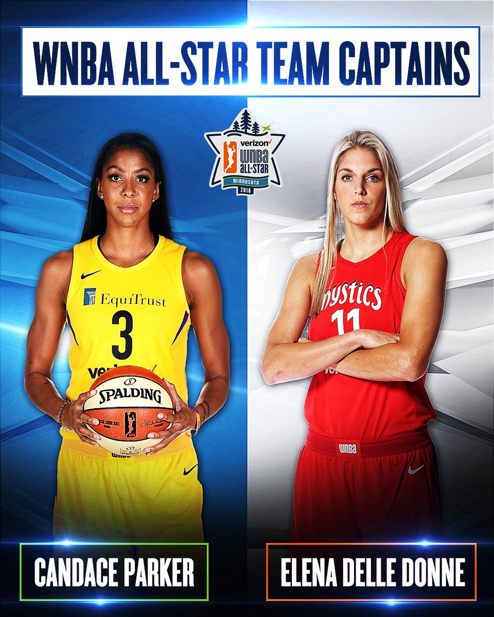 WNBA's tweet photo. Who would you pick as YOUR starting 5? 🤔

Find out the rosters of #TeamParker and #TeamDelleDonne on ESPN2 prior to @DallasWings vs. @WashMystics at 8 PM ET! https://t.co/VHoFaXtMtB