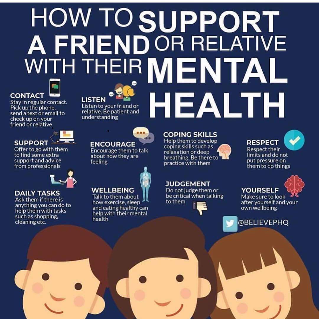YMHCanada's tweet photo. How to support someone with their #mentalhealth #MinorityMentalHealth #Mentalhealthissues #mentalillness #YouCanTalk # https://t.co/wDYnmowt83