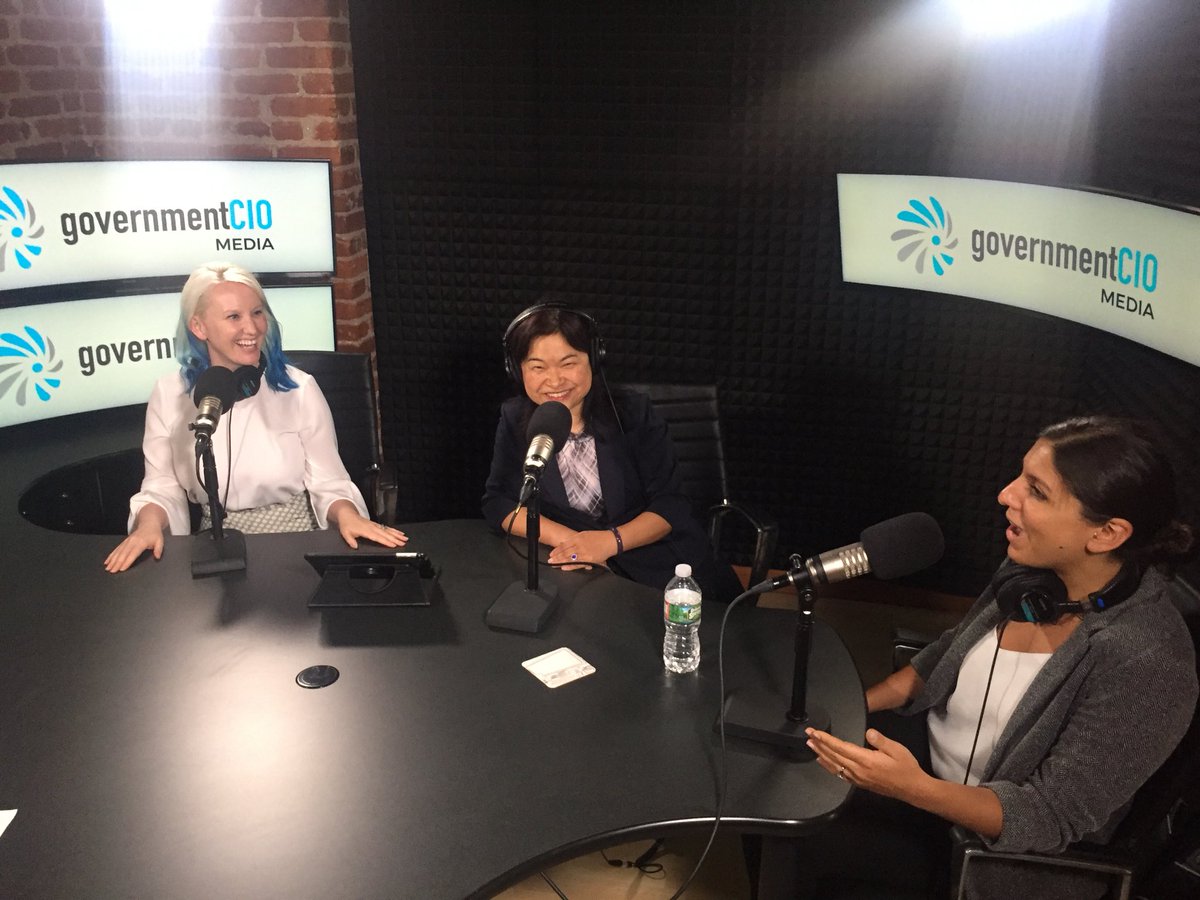camilletuutti's tweet photo. So much fun recording today’s podcast episode with guest @SplunkHaiyan and my cohost @aziadeh610! #bluehairdontcare #WomeninTech https://t.co/UQrND6cIb6
