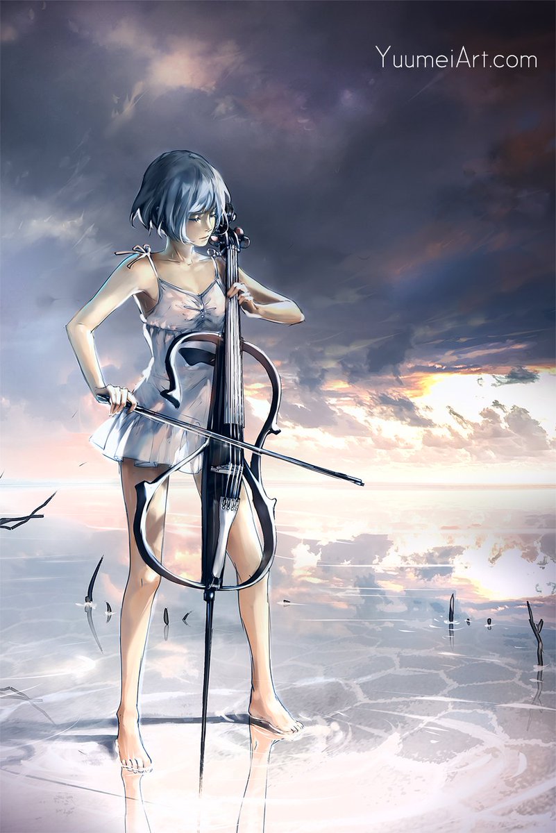 Yuumei_Art's tweet image. Infinite Melody - One of my old paintings featuring an electric cello :D I love the look of electric instruments, they look so surreal. 

#cello #electriccello #cellist #saltflat
