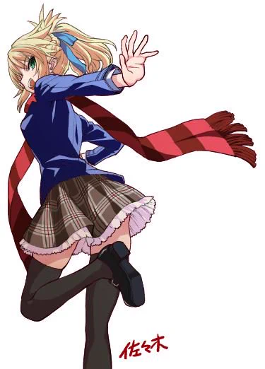 在りし日のセイバーさんの服をモーさんに着てもらったラクガキ 出典が思い出せなくて色んな人に聞いて回ってしました この服のセイバーさん大好き 