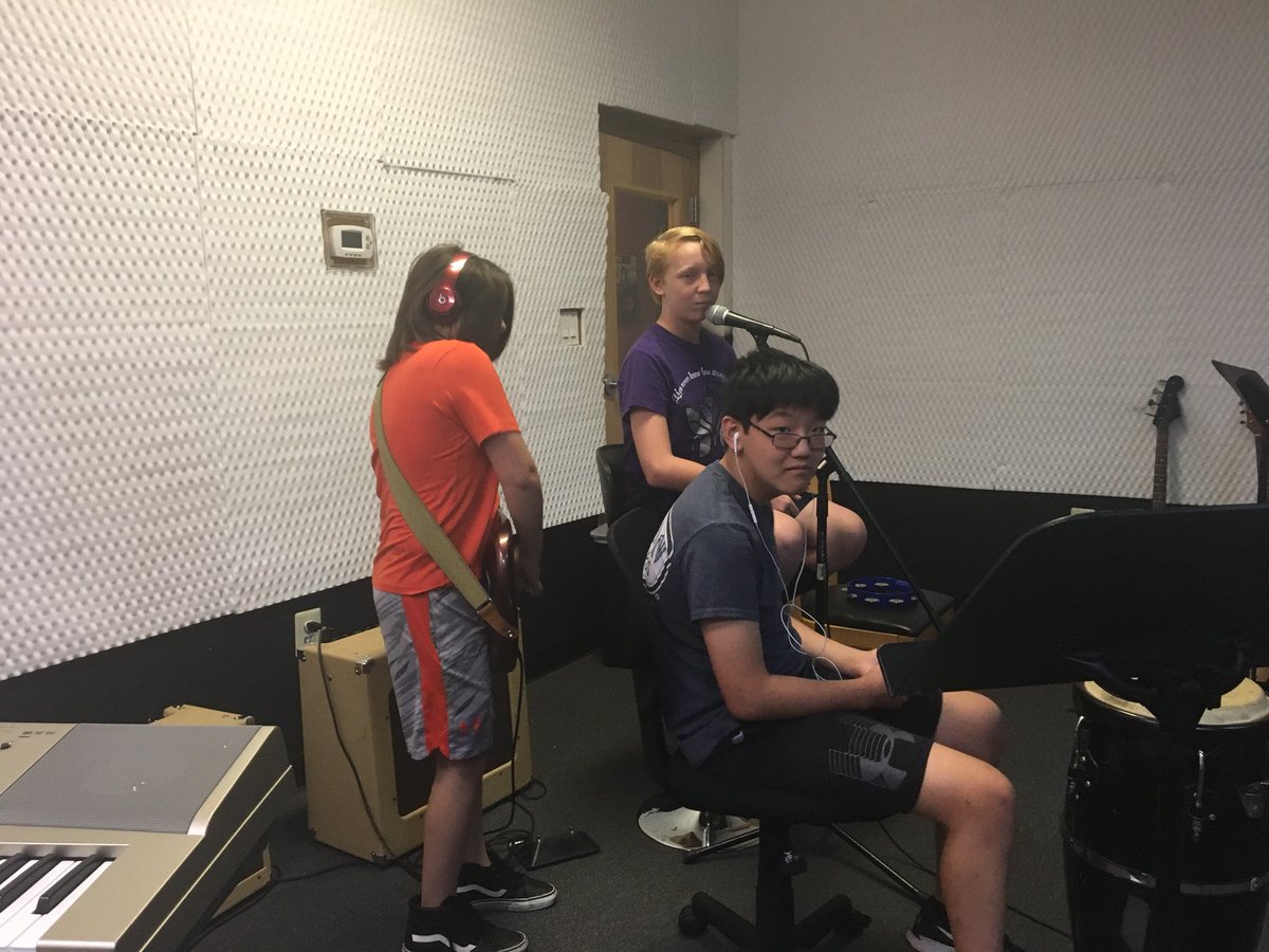 Our House Band students are preparing for the Third Friday Open Mic Night tomorrow! Don’t miss it!