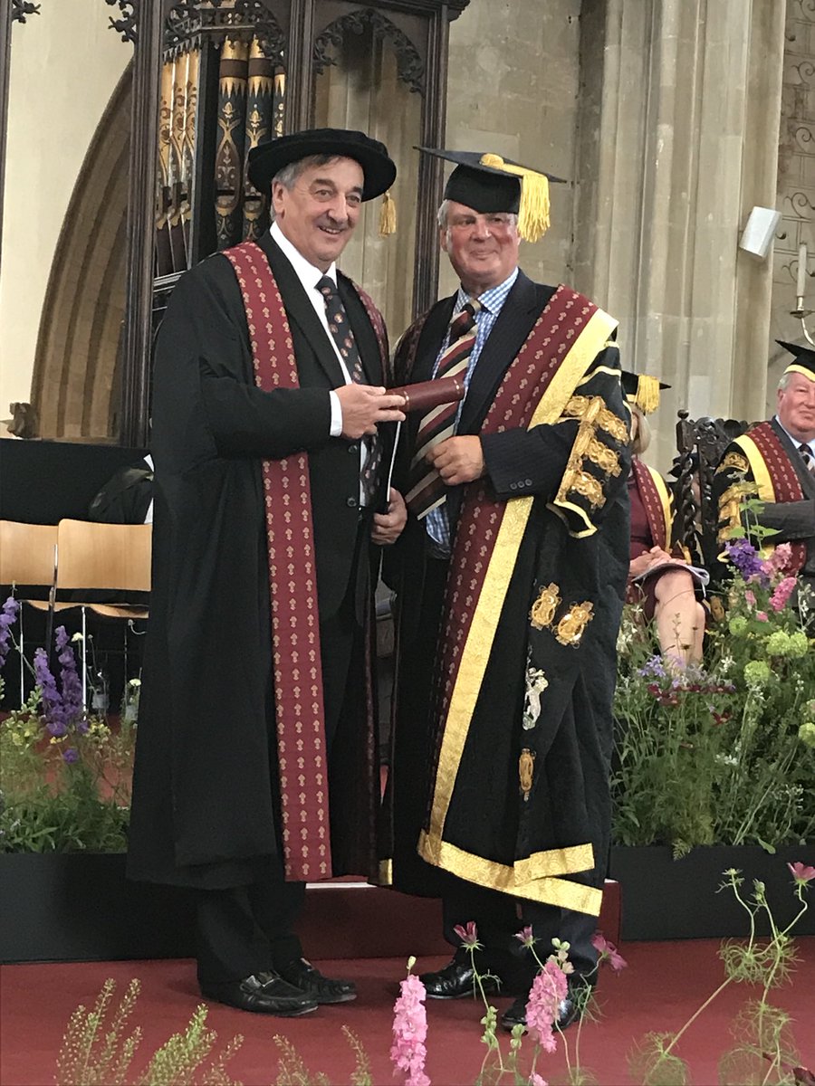 hilaryraym's tweet photo. Proud day today. Meurig awarded a Hon Fellowship of the Royal Agricultural University Cirencester. Presented by Vice Chancellor Jo Price and The Earl of Bathurst #RAUgrad2018 #OurRAU @RoyalAgUni https://t.co/i8IJj54vtW