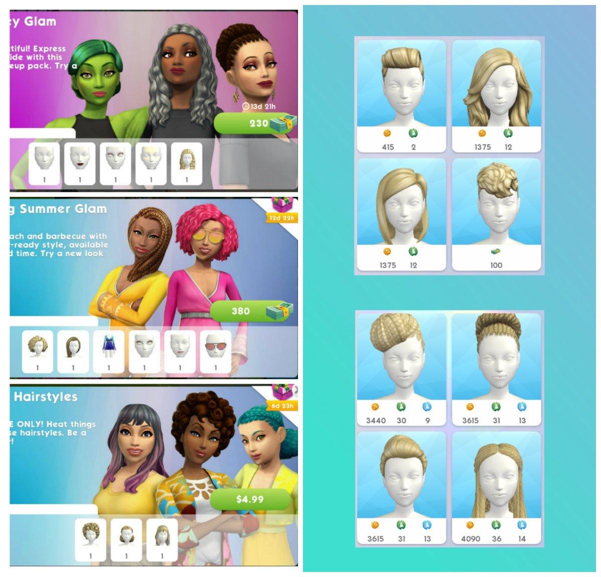 SimsMobileStar's tweet image. Is it me or is ethnic hair turning out to be an expensive choice in The Sims Mobile? 🤔🤨💵 @EA @TheSimsMobile @SimGuruFrost