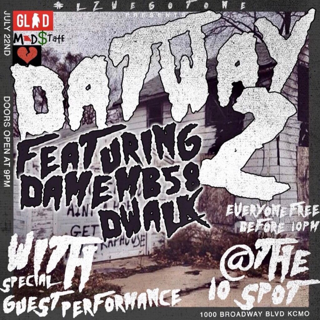LzWeGotOne's tweet photo. 🚨 SUNDAY 🚨- #DATWAY2 🎬 18 to enter 21 to drink • 10Spot - 1000 Broadway📍 doors open at 9pm - everyone FREE until 10 🗣 EARLY ARRIVAL STRONGLY SUGGESTED ❗️ #GLAD #MIDSTATE #MADLUV #LzWeGotOne 🤘🏾 https://t.co/ttwOcnRuXD