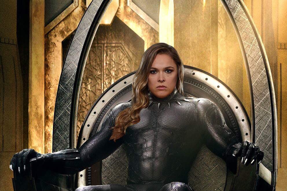 PhotoWopped's tweet photo. “Wakanda Rousey” @RondaRousey @chadwickboseman https://t.co/1HlP9dbS7J