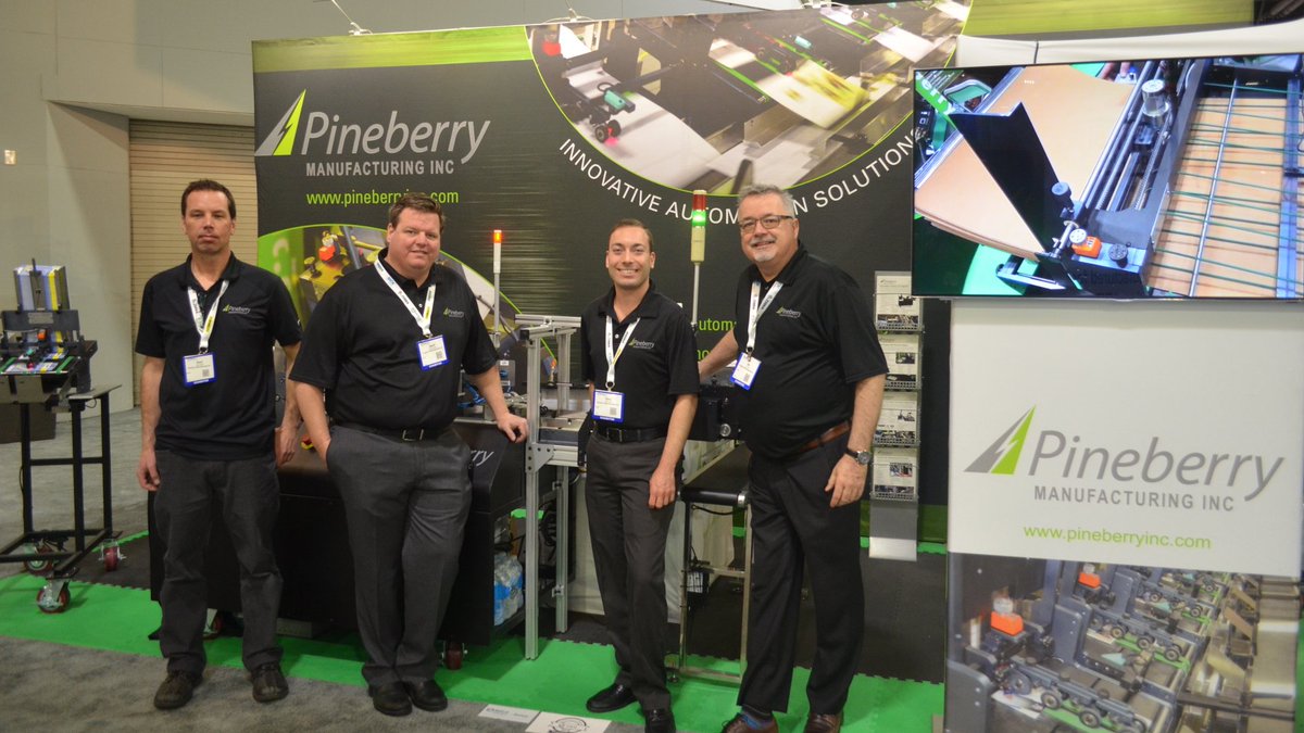 PineberryInc's tweet photo. Join us at @PMMIorg @packexposhow #PACKEXPO and #HCPEXPO (October 14-17, 2018) in booth S-1432. Use our promo code 88Q52 when registering for complimentary registration. See you in Chicago! #PACKEXPOInternational #PackagingAutomation #InnovativeAutomation #MadeByPineberry https://t.co/wBYqeAZ0Eb