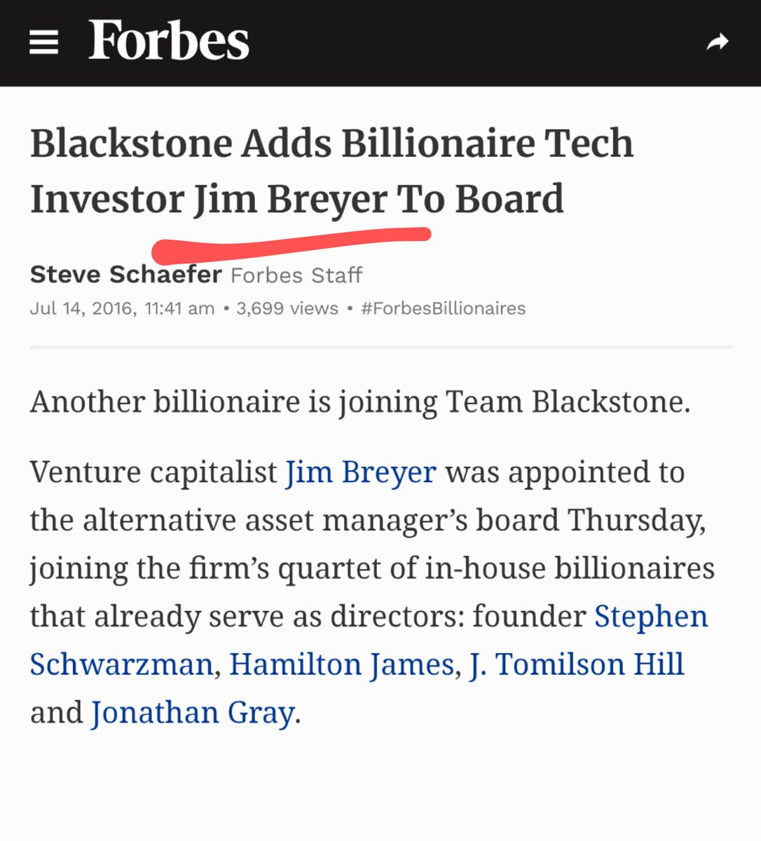 CryptoLeee's tweet photo. Well well well.. check out these latest articles ladies. 
Connect the dots! Mr Jim Breyer ♥️ $VET / $VEN. I'm sure he will do good at Blackstone. 
#VeChain is not ur average shitcoin. Dey connected AF. Stop doubting. 🔥😏
__
Sauce in thread. https://t.co/u822lkS8BC