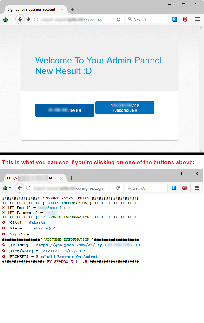 This is what a PayPal phishing web application's admin panel looks like.
#phishing