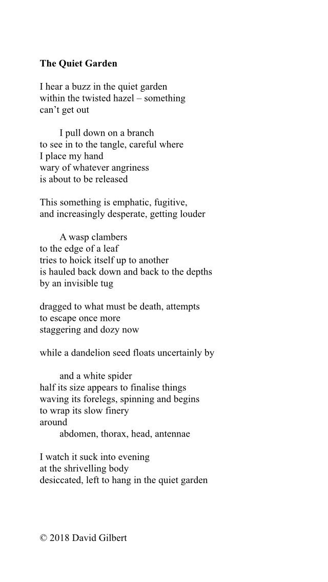 DGPoet's tweet photo. New #poetry - The Quiet Garden

@kookyK8 @buckinghamh @wallington21 @cazij @RivkahMiar @annielaverty @chrishattoncedr @Bethlem_Gallery @samcurtisart @palmerandhall @dippinginmytoes @kempspace @thisfionaweir @bellastarling @AlfredGillham @allyc375 @bethhopkinsart
#poetrycommunity https://t.co/y1wOLQIrJn