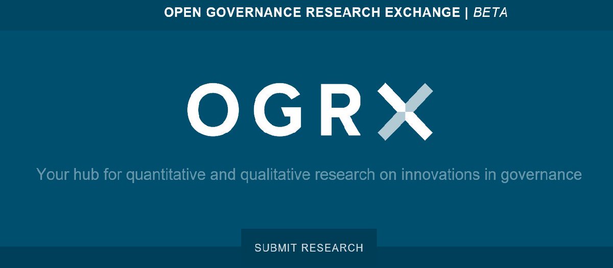 TheGovLab's tweet photo. #Data is a key driver of #innovation in #governance. Together with @mySociety and @WorldBank's Digital Engagement Evaluation Team, we launched #OGRX, an online hub for articles, papers and other research on #opendata and #opengov. Visit https://t.co/DYG7Ff9wDO. #OGP @OGPGeorgia https://t.co/wpy9Cx7MFG