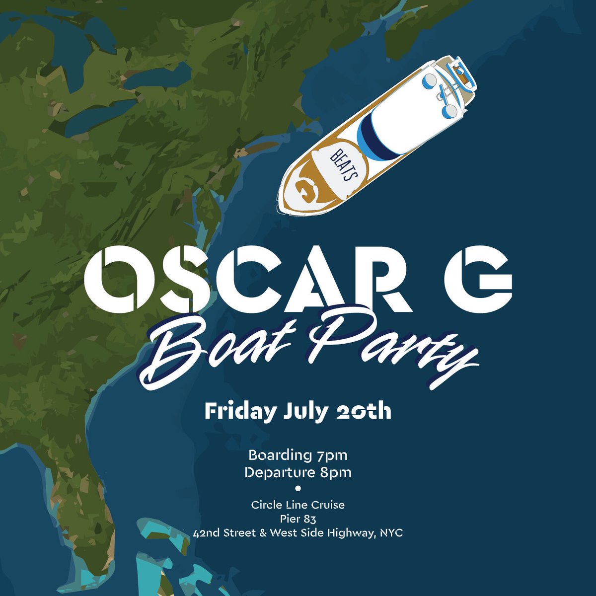 djoscarg305's tweet photo. ⛴NYC!
Friday July 20
@CircleLineNYC #Pier83
Boarding: 7pm | Departure: 8pm
Don’t miss the boat!
#BEATSonaBOAT
nfo/tix:
https://t.co/uO7Xi9ipIi https://t.co/LxHMuuXj9i